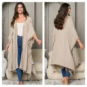 3/4 SLEEVE FRONT OPEN CARDIGAN